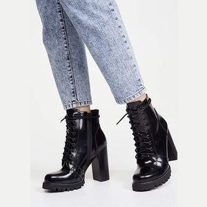 Jeffrey Campbell Legion Lace Up High Heel Booties